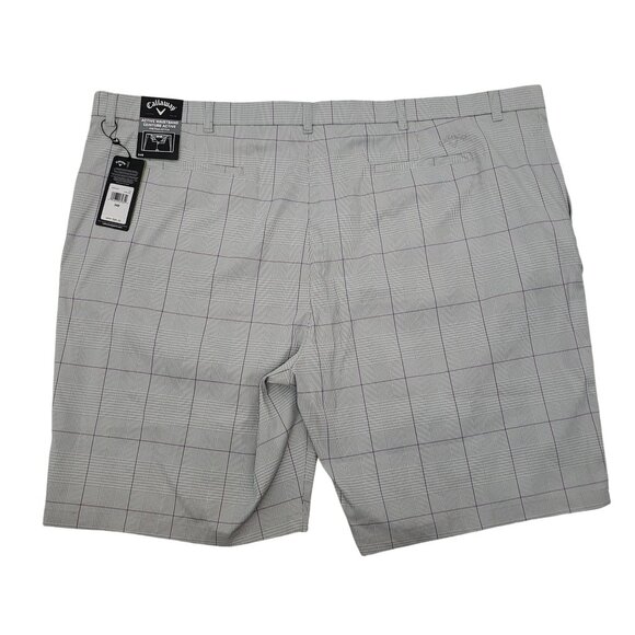 NEW Callaway Pearl Blue Shorts Gray Purple Houndstooth Golf Shorts Mens 54B - Picture 2 of 9
